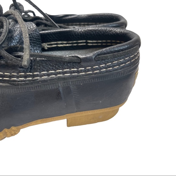 LL Bean Black Duck Boots Low Side Waterproof Size 6 - Picture 8 of 14
